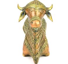 Brass Nandi Bull Statue Vahana of Shiva