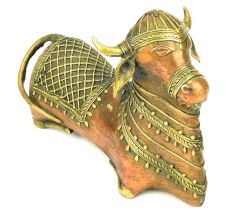 Brass Nandi Bull Statue Vahana of Shiva