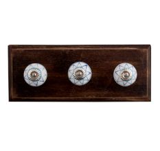 Border Ceramic Wooden Hooks