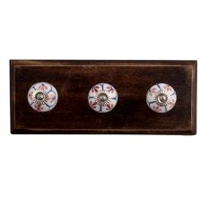 Red Season Ceramic Wooden Hooks