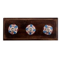 Blue Ocean Ceramic Wooden Hooks