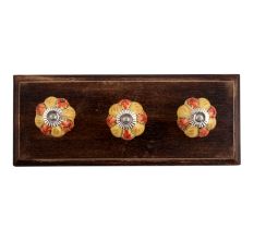 Red Berry Ceramic Wooden Hooks