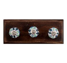 Okra Ceramic Wooden Hooks