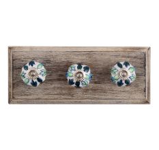 Okra Ceramic Wooden Hooks