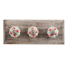 Watsonia Ceramic Wooden Hooks