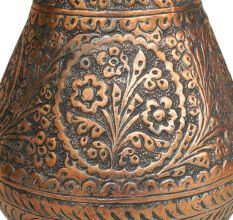 Old Carved Islamic Copper Water Storage Jug