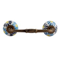 Blue Angel Ceramic Bridge Handle
