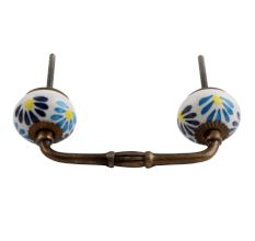 Blue Angel Ceramic Bridge Handle