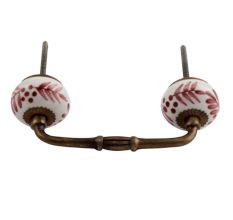 Light Brown Leaf Ceramic Bridge Handle