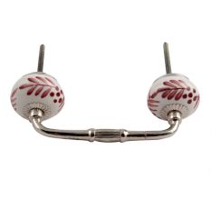 Light Brown Leaf Ceramic Bridge Handle