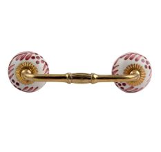 Light Brown Leaf Ceramic Bridge Handle