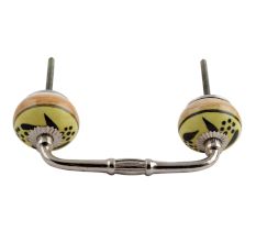 Black Leaf Ceramic Bridge Handle