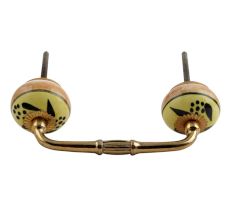 Black Leaf Ceramic Bridge Handle