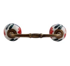 Mini Carnation Ceramic Bridge Handle
