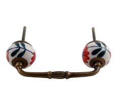 Mini Carnation Ceramic Bridge Handle