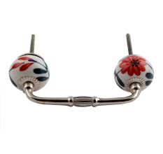 Mini Carnation Ceramic Bridge Handle