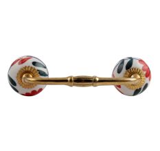 Mini Carnation Ceramic Bridge Handle