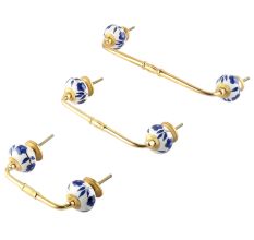 Geranium Ceramic Bridge Handle