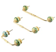 Rangoli Work Ceramic Bridge Handle