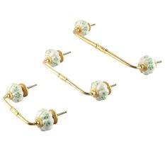 Green Leaf Ceramic Bridge Handle