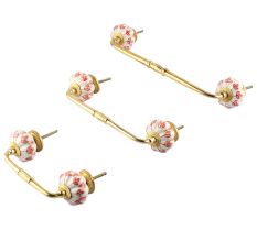 Poopy Flower Ceramic Bridge Handle