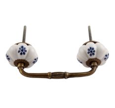 Blue Protea Ceramic Bridge Handle