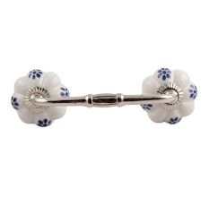 Blue Protea Ceramic Bridge Handle