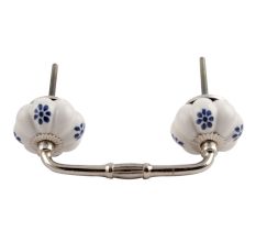 Blue Protea Ceramic Bridge Handle
