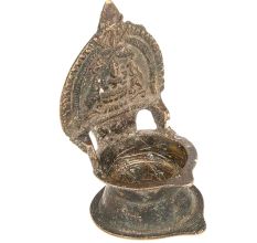 Hindu Laxmi Lamp Traditional Indian Ethnic Ritual Bronze Rare