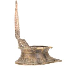 Indian Old Vintage Handmade Unique Brass Oil Lamp Goddess Laxmi Diya