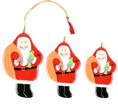 Christmas Tree Hanging Decoration Green Santa Clauses In Three Sizes Online