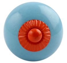 Sky Blue Orange Fitting Ceramic Knob