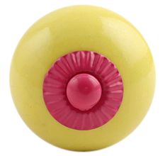 Solid Yellow Pink Fitting Ceramic Knob