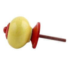 Solid Yellow Red Fitting Ceramic Knob