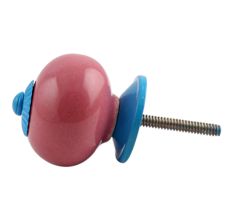 Dark Pink Turquoise Fitting Ceramic Knob