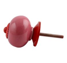 Dark Pink Red Fitting Ceramic Knob