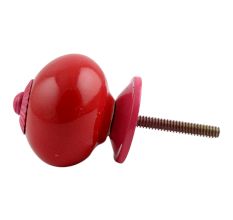 Solid Red Pink Fitting Ceramic Knob