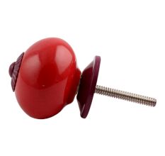 Solid Red Purple Fitting Ceramic Knob