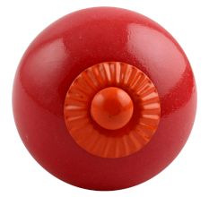 Solid Red Orange Fitting Ceramic Knob