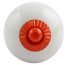 White Orange Fitting Ceramic Knob