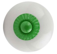 White Green Fitting Ceramic Knob