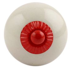 Cream Red Fitting Ceramic Knob