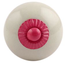 Cream Round Pink Fitting Ceramic Knob