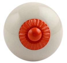 Cream Orange Fitting Ceramic Knob
