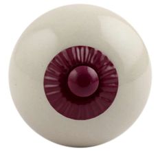 Cream Round Purple Fitting Ceramic Knob