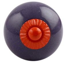 Purple Round Orange Fitting Ceramic Knob