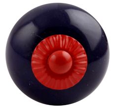 Navy Blue Round Red Fitting Ceramic Knob