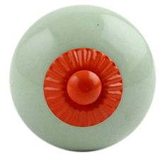 Solid Light Green Orange Fitting Ceramic Knob