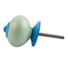 Solid Light Green Turquoise Fitting Ceramic Knob