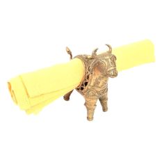 Handmade Brass Farm Animal Napkin Holder